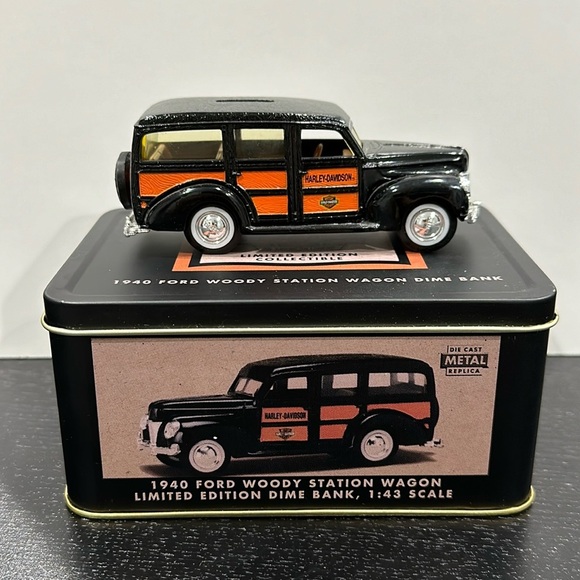 Harley-Davidson Vintage Collectable Die Cast Model Truck Coin Bank & Display Tin - Picture 1 of 10